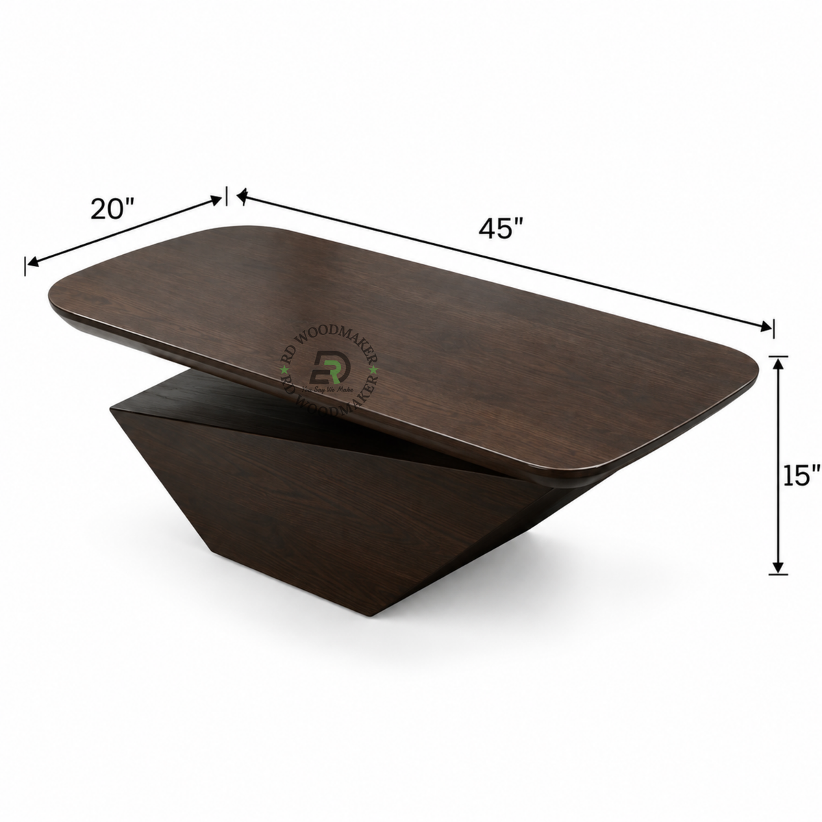 VYRO SCULPTURAL SOLID WOOD TABLE