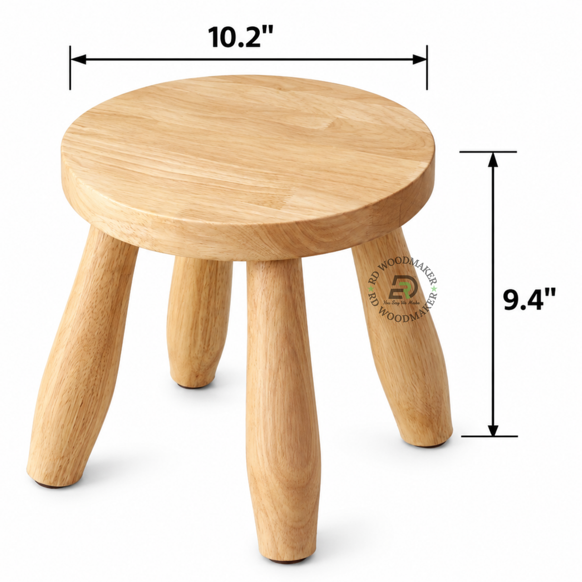 MILO ROUND SOLID WOOD MINI STOOL