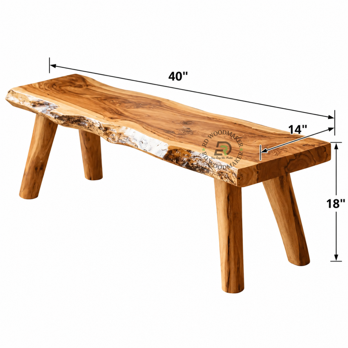 ELDON LIVE EDGE SOLID WOOD BENCH