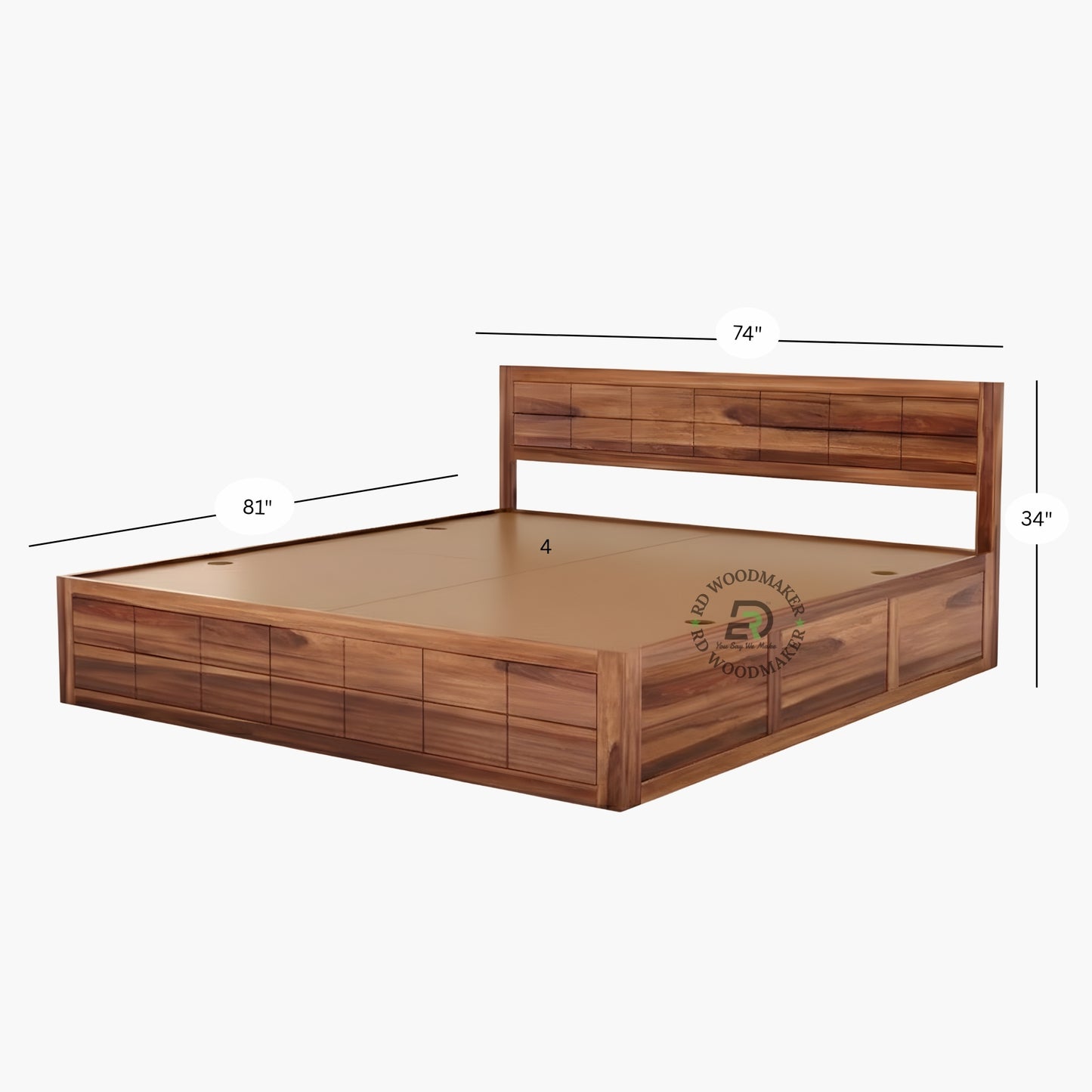 GRIDLINE STORAGE WOODEN BED