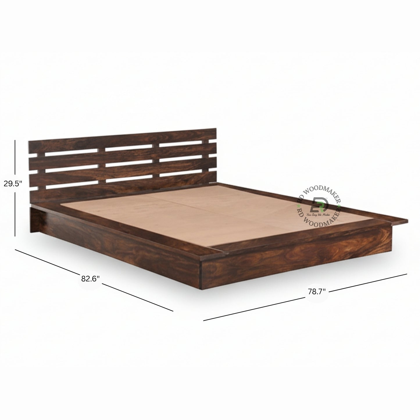 MODERN SLATTED PLATFORM BED