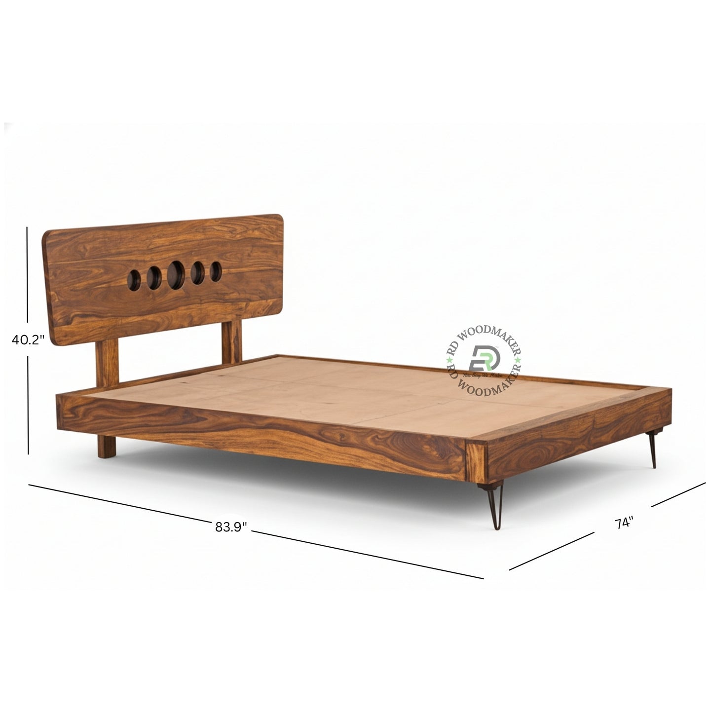 MODERN ROUND CUTOUT WOODEN BED