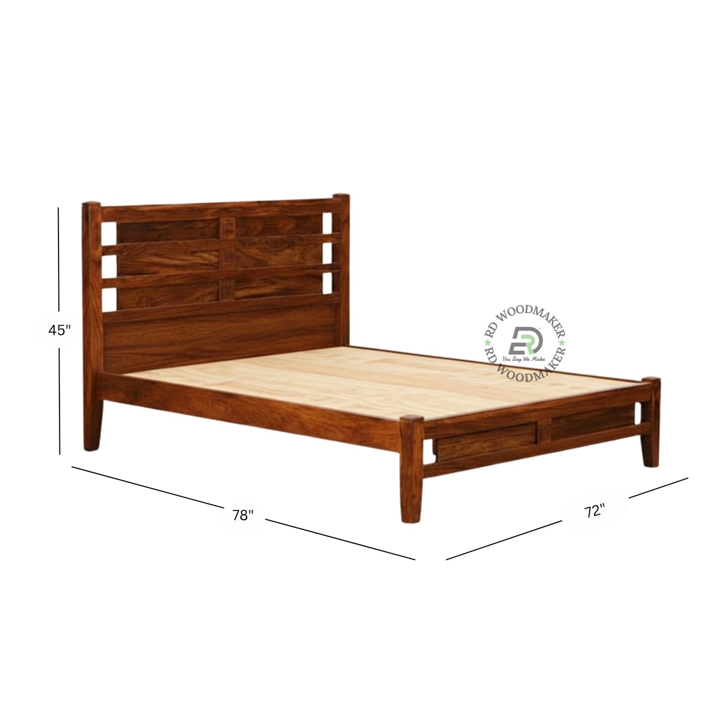 CLASSIC GEOMETRIC PANEL WOODEN BED