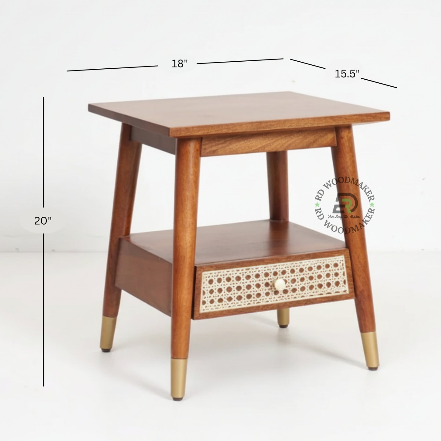 CANE WEAVE BEDSIDE