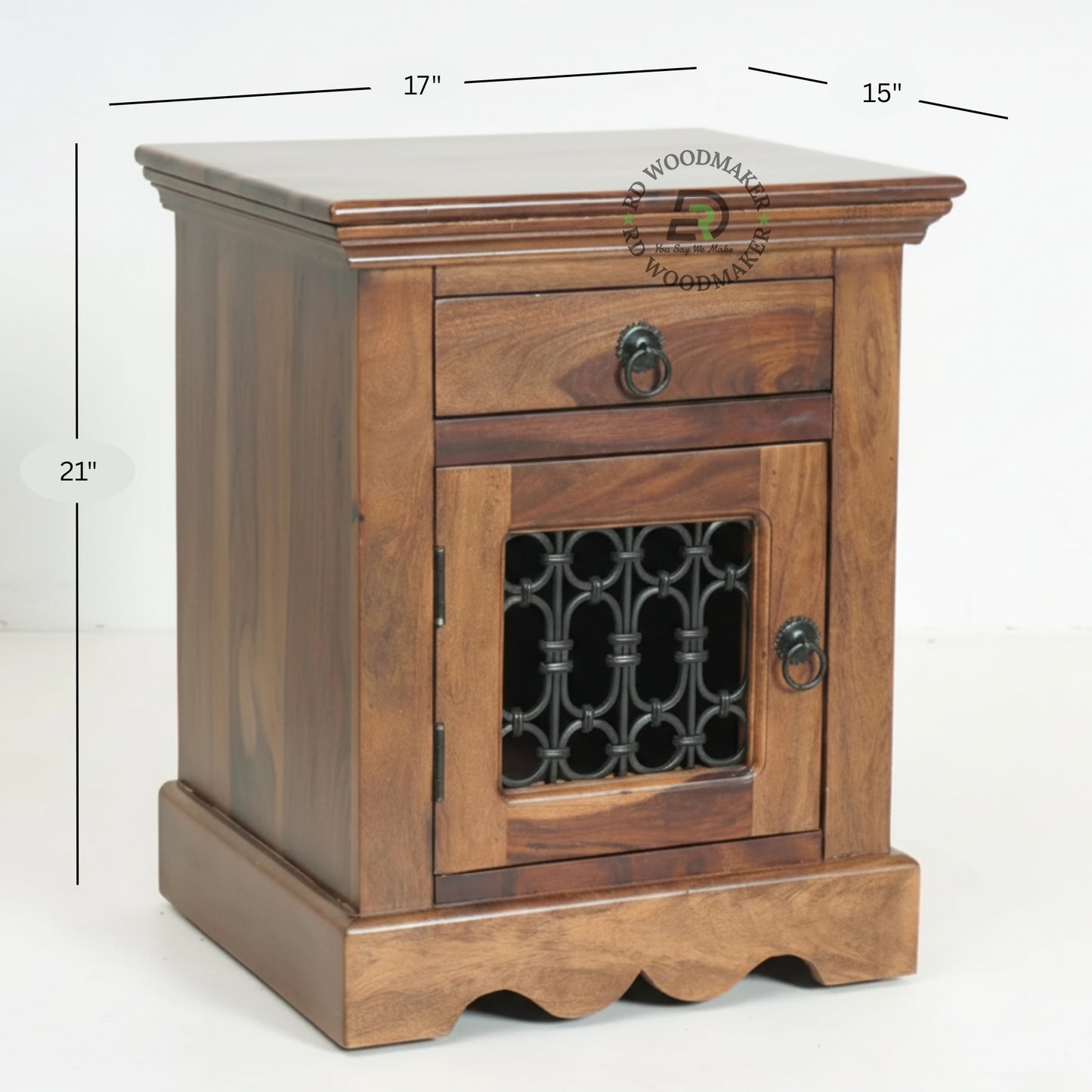 RUSTIC IRON-GRILL BEDSIDE