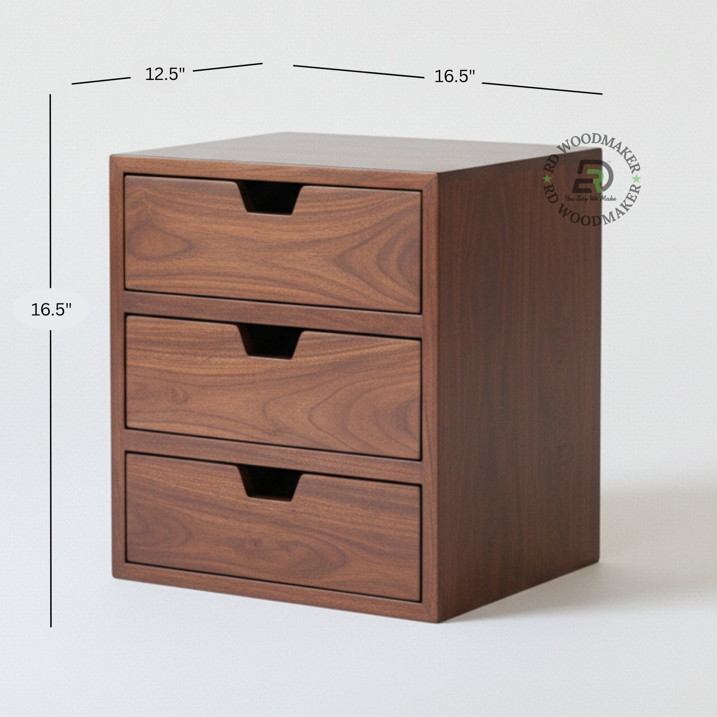 CUBIC WALNUT BEDSIDE