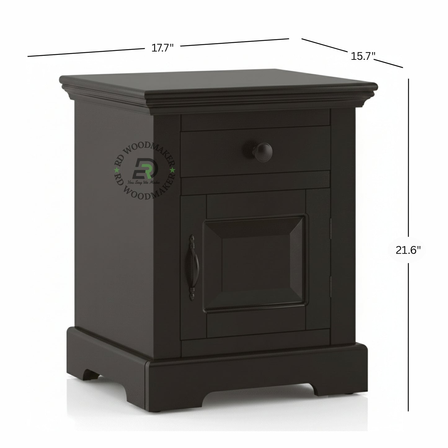 CLASSIC BLACK PANEL BEDSIDE