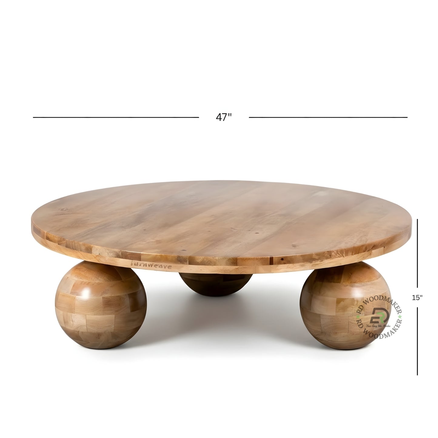 MODERN SCULPTURAL PEDESTAL ROUND COFFEE TABLE