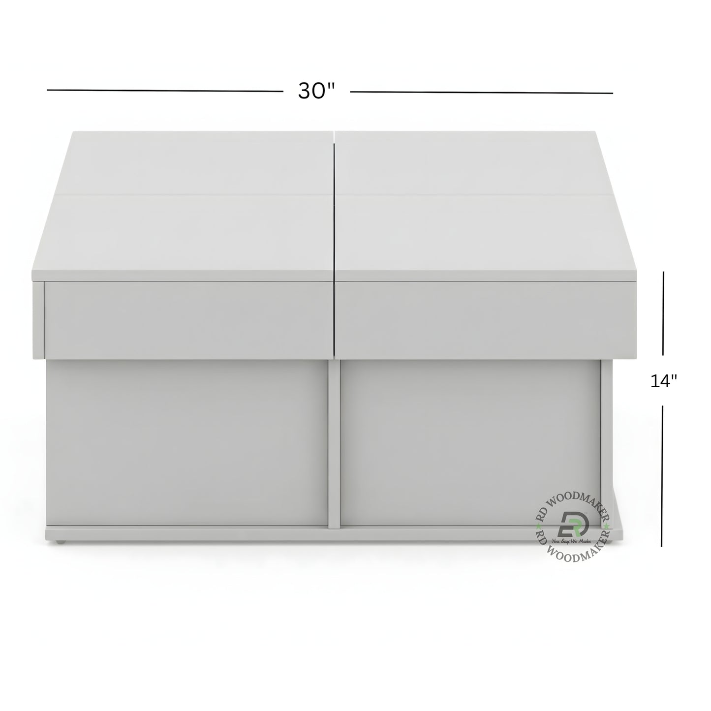 MODERN WHITE STORAGE COFFEE TABLE
