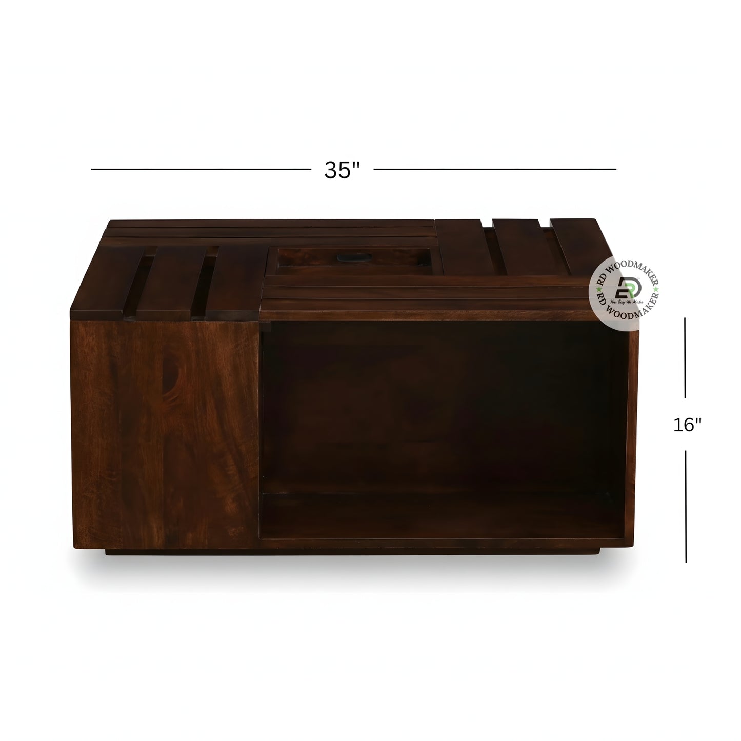 MODERN SLIDING TOP STORAGE COFFEE TABLE