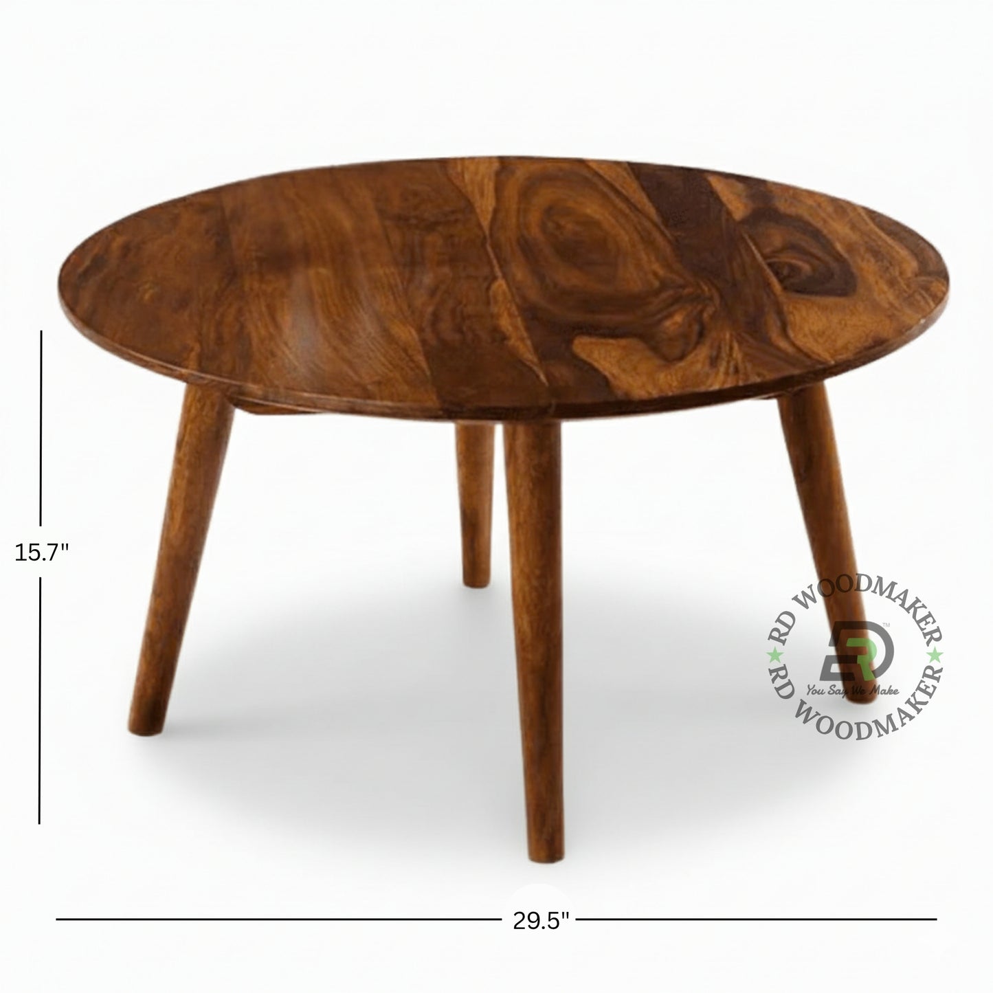 NORDIC WOODEN ROUND COFFEE TABLE