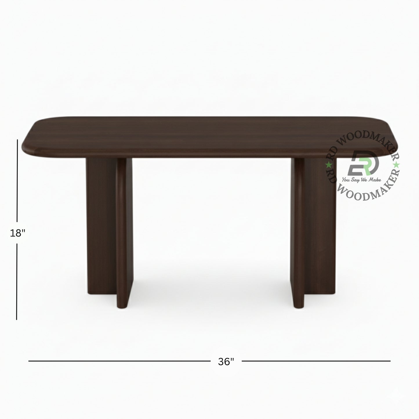 MODERN CURVED WOODEN COFFEE TABLE
