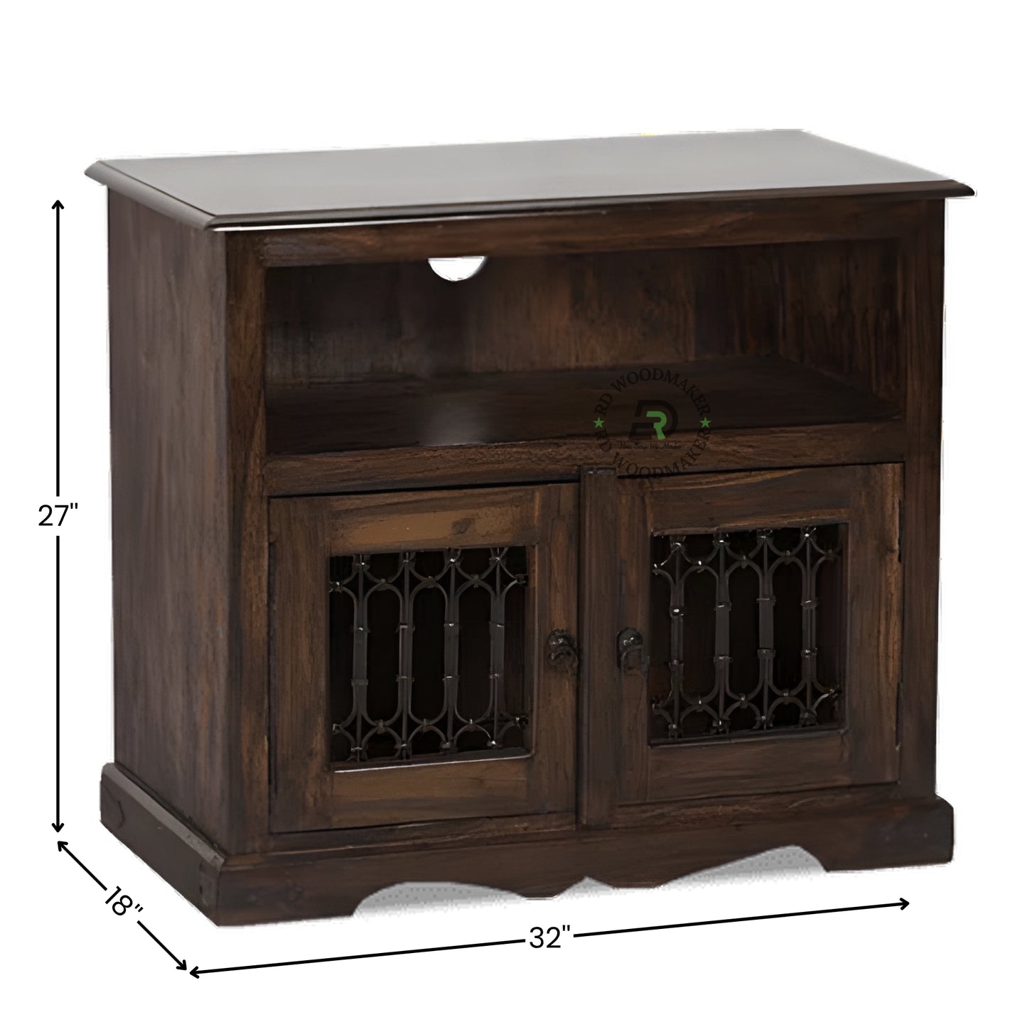 COMPACT STORAGE WOODEN CABINET WITH SHELF
