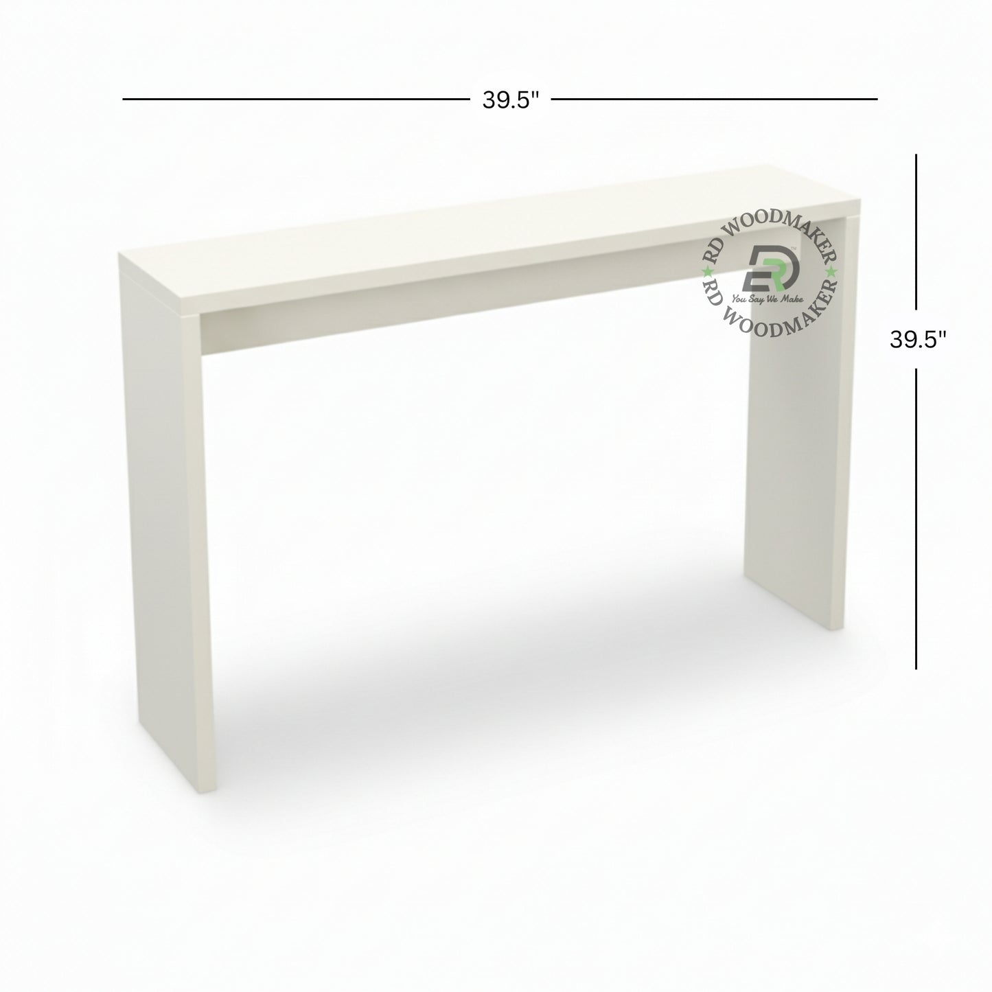 MINIMAL BLOCK FRAME WOODEN CONSOLE TABLE