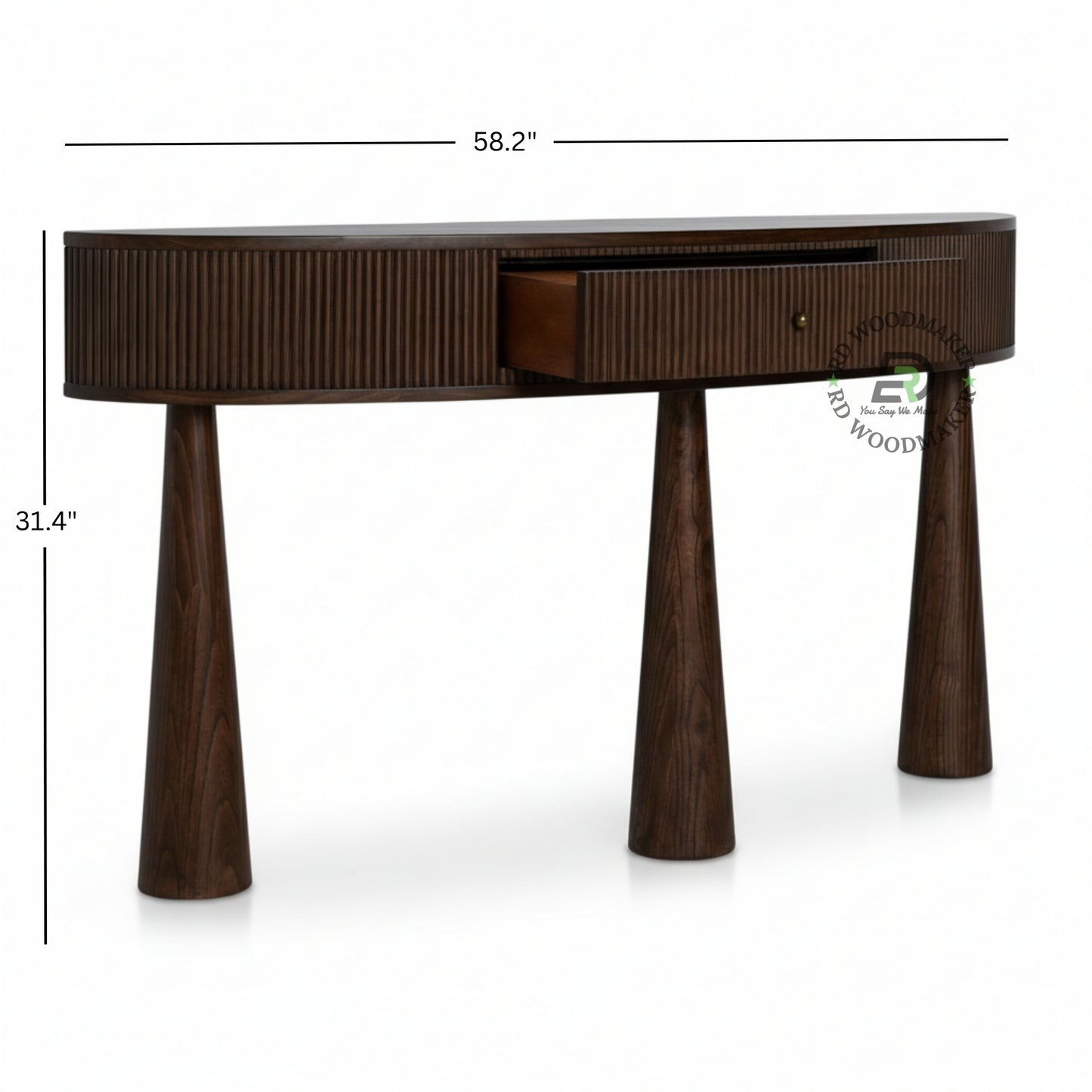 VELORA FLUTED DRAWER CONSOLE TABLE