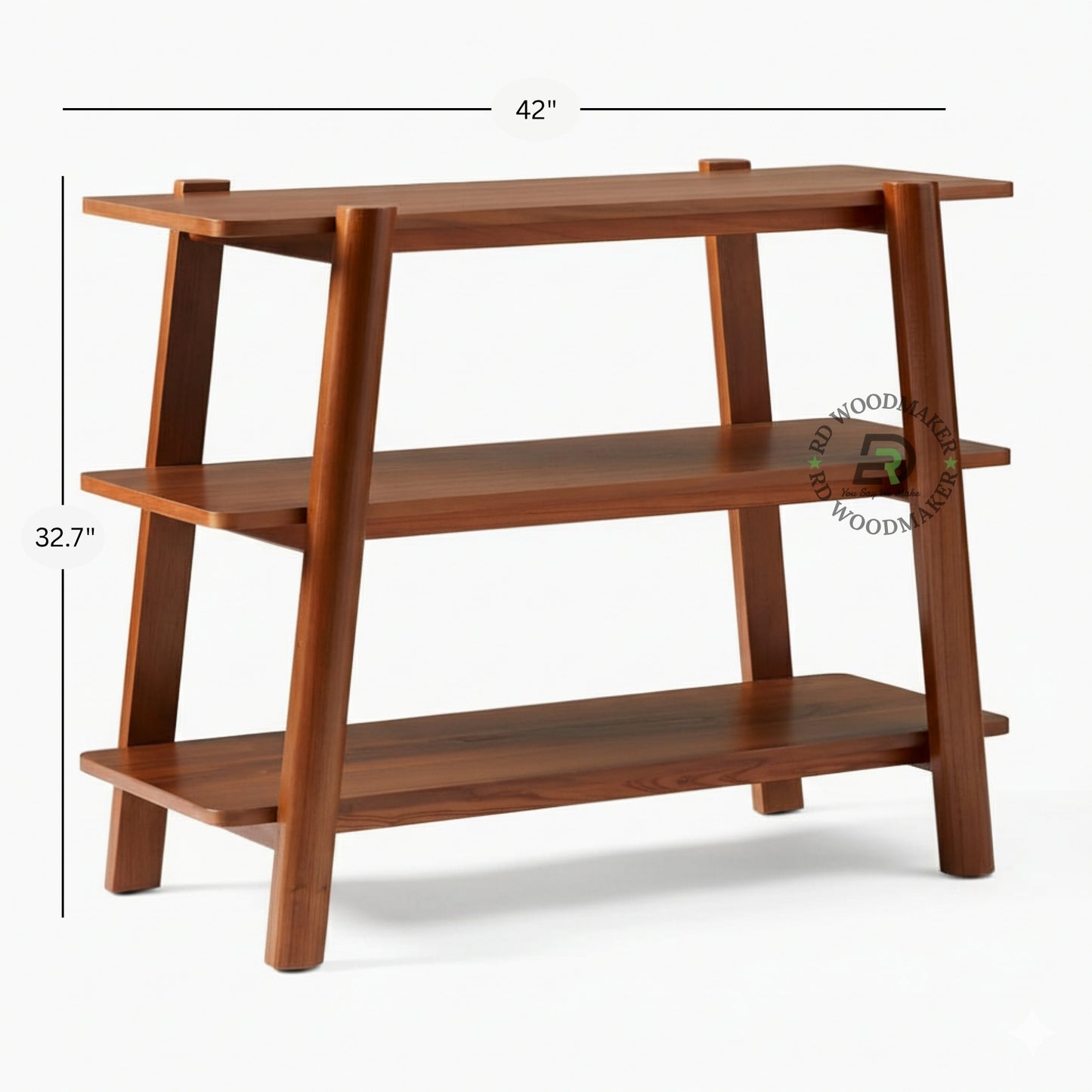 MULTI-TIER DISPLAY WOODEN CONSOLE TABLE