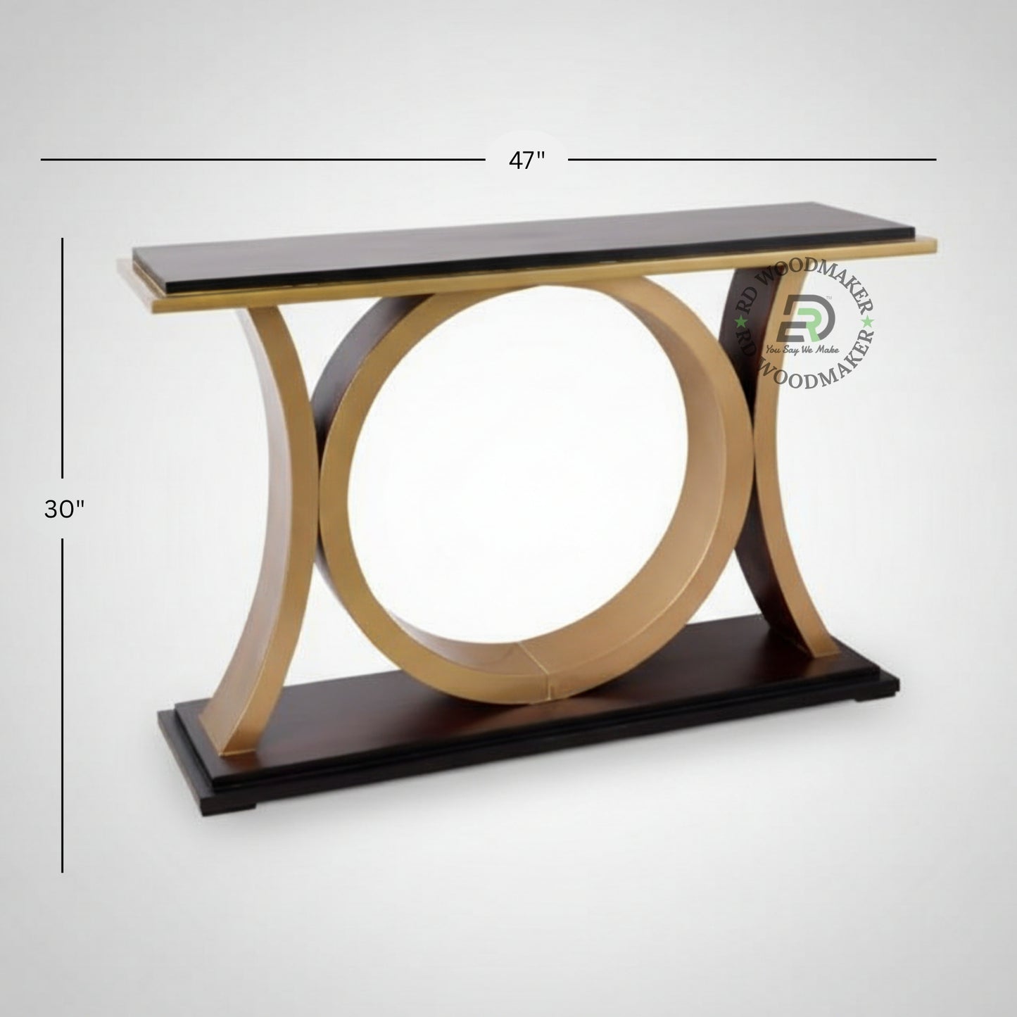 MODERN CIRCULAR FRAME BASE CONSOLE TABLE