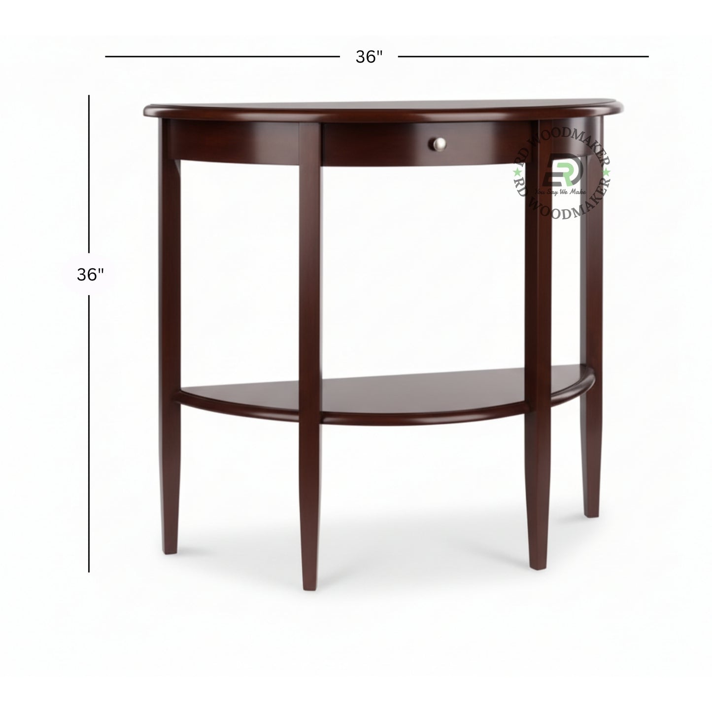 CURVED FRONT SINGLE DRAWER CONSOLE TABLE