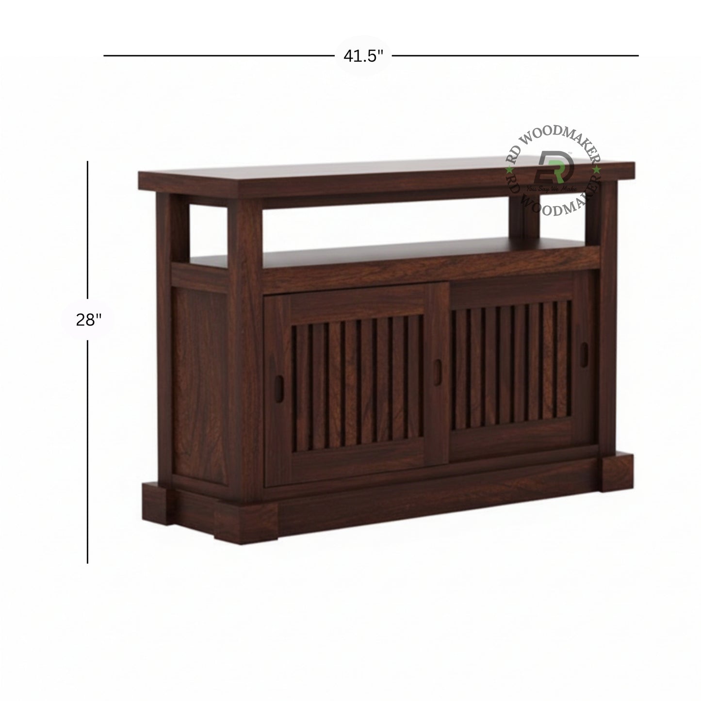 SLIDING PANEL STORAGE CONSOLE TABLE