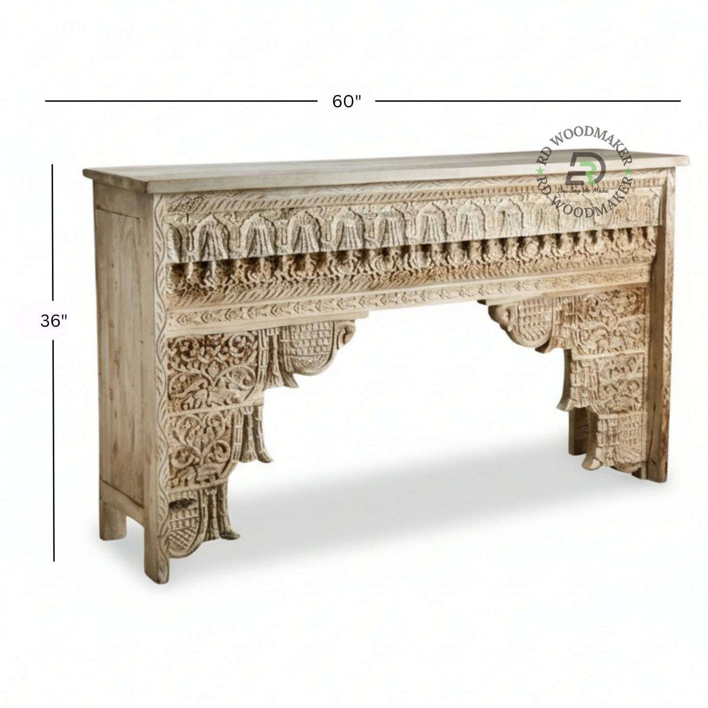 TRADITIONAL HANDCARVED ARCH CONSOLE TABLE