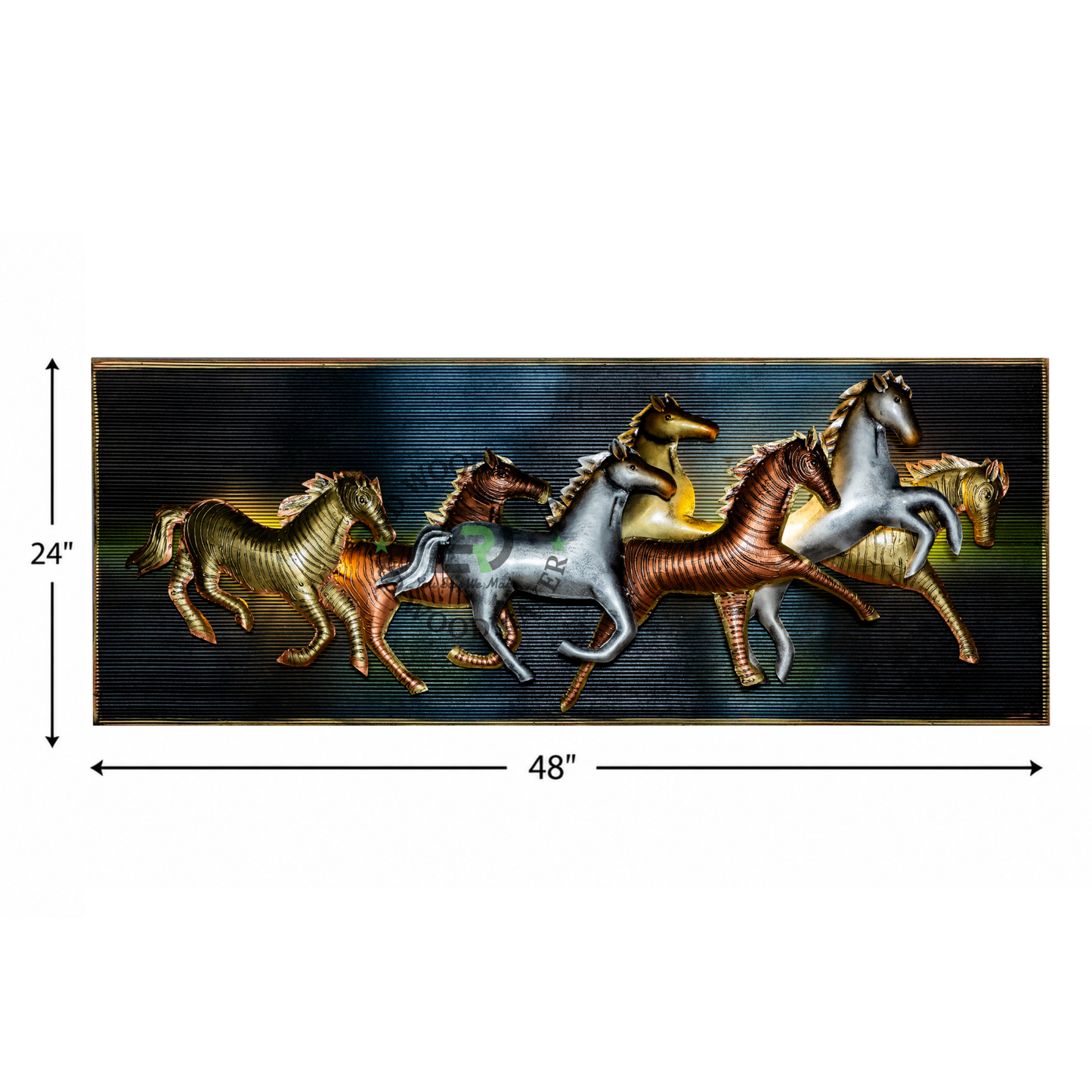 RUNNING HORSES METAL WALL DECOR