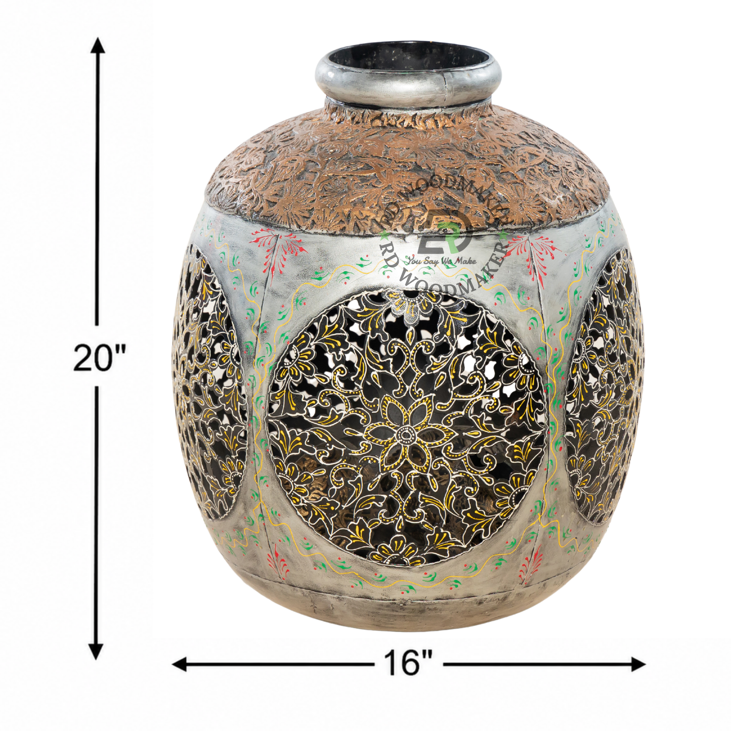 HANDCRAFTED DECORATIVE METAL VASE