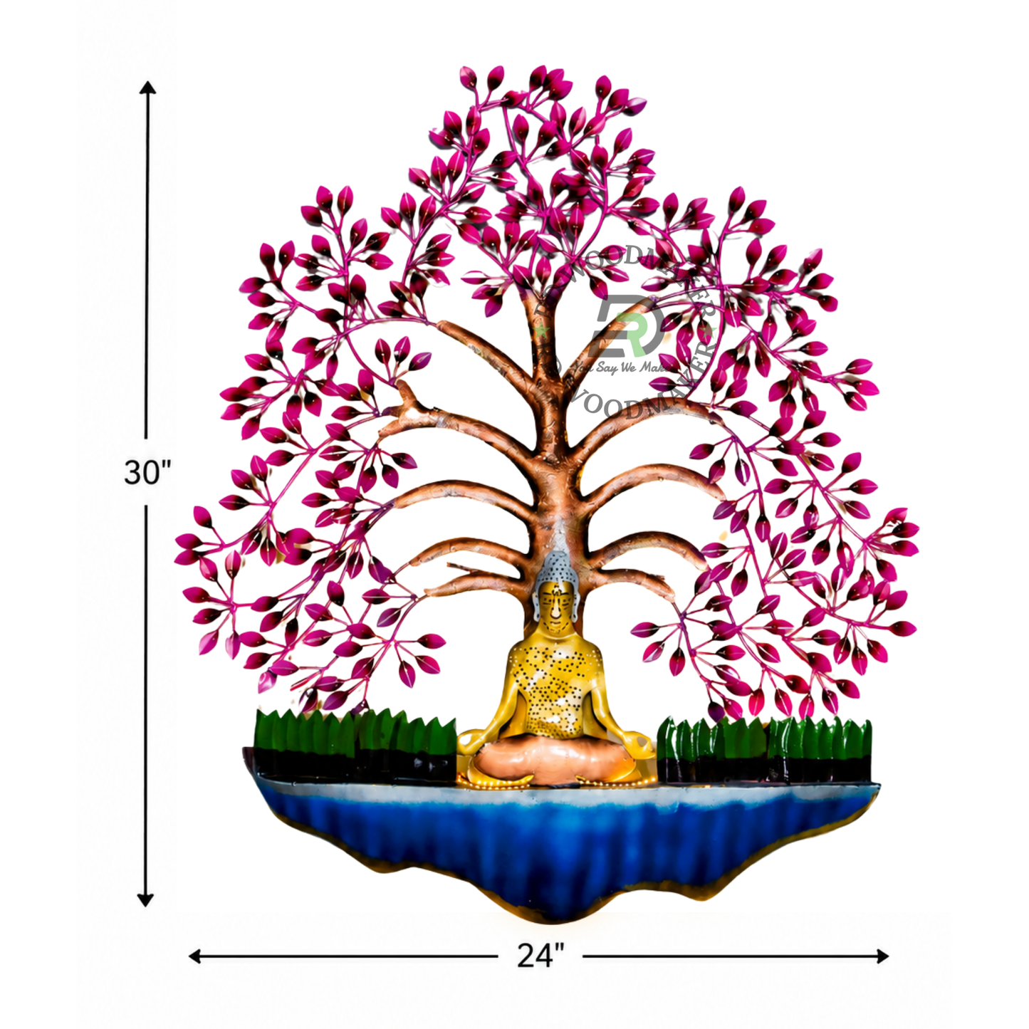 BUDDHA TREE METAL WALL DECOR