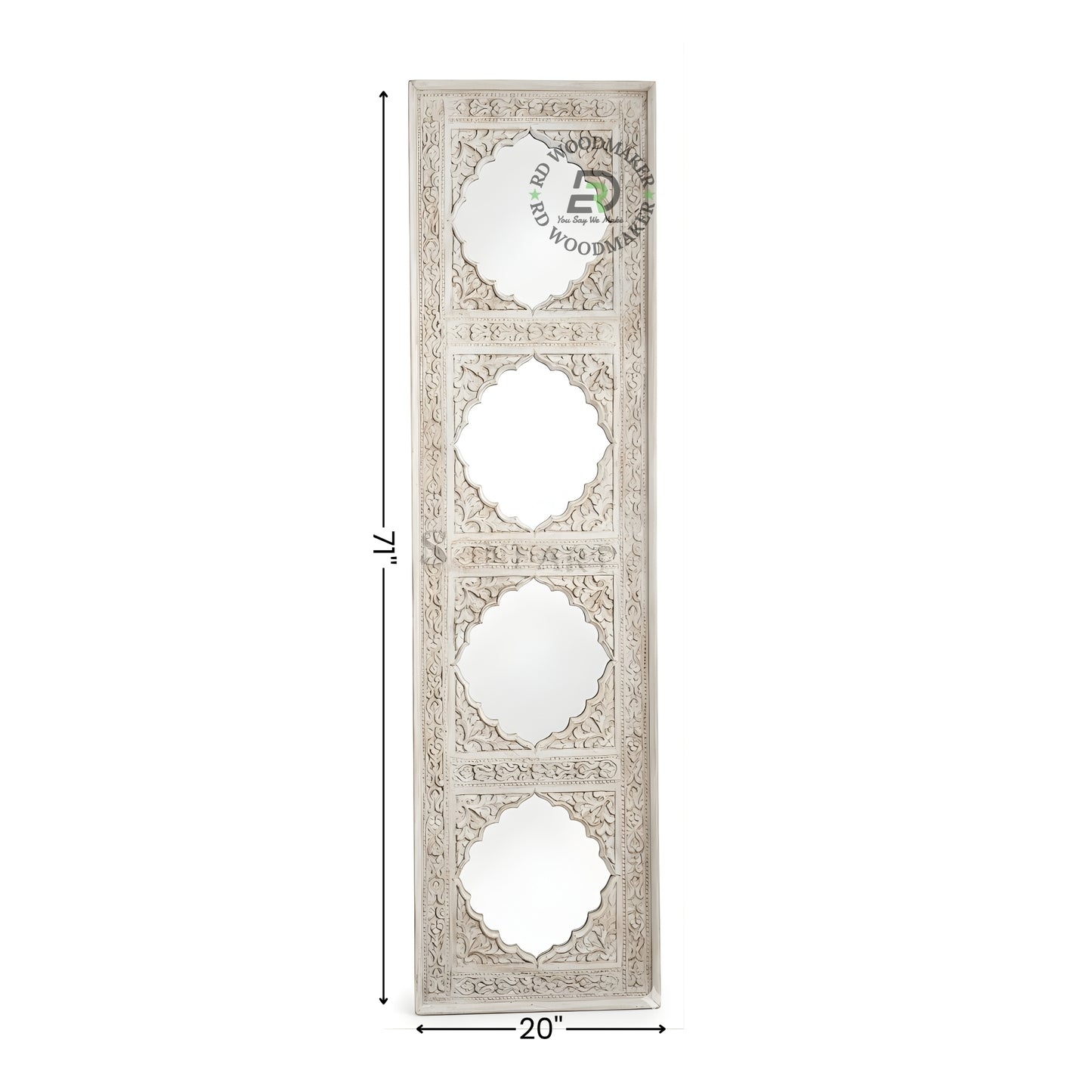 VINTAGE PANEL CARVED FULL LENGTH MIRROR