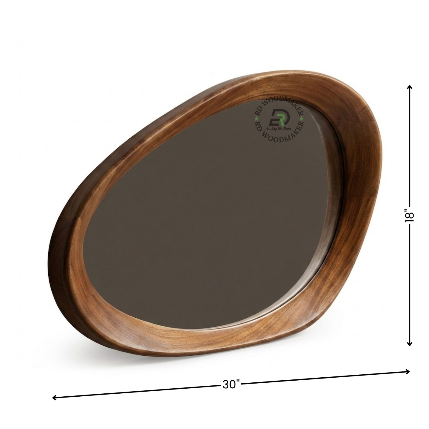 ABSTRACT ORGANIC SHAPE WOODEN MIRROR