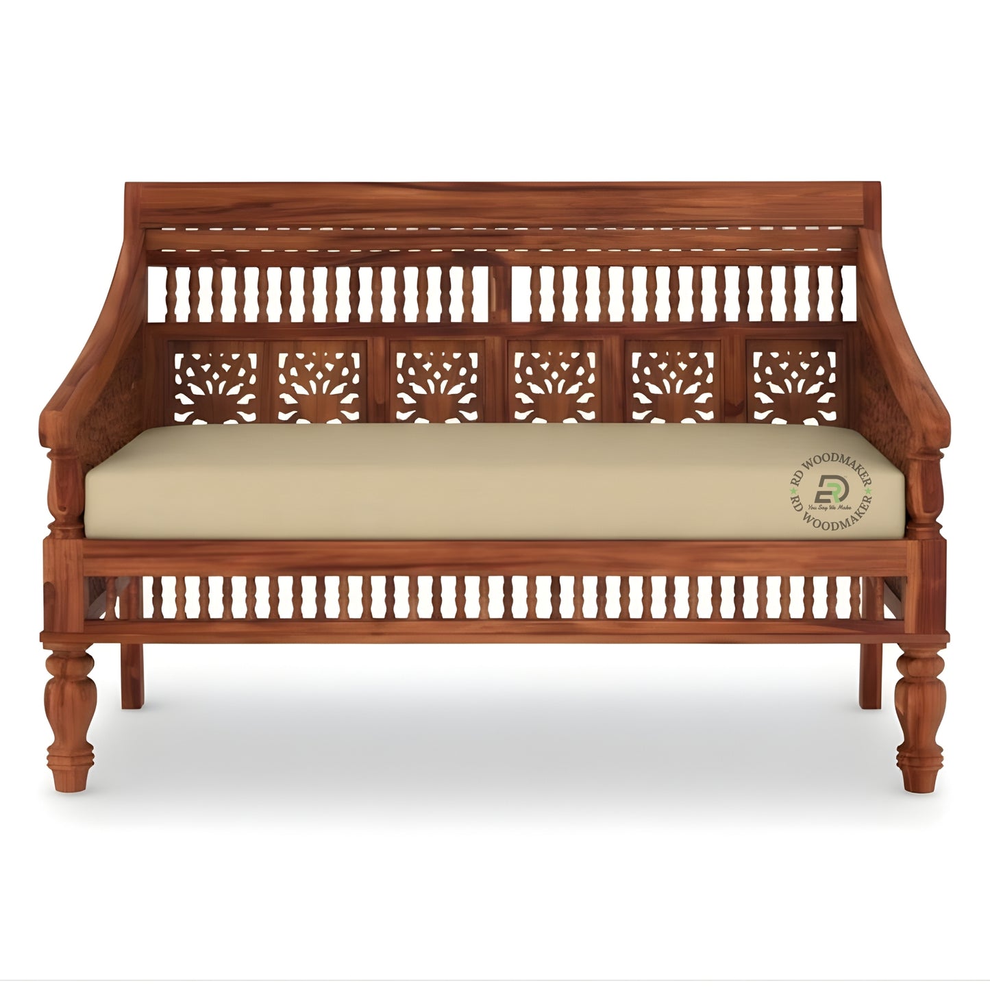 TRADITIONAL HANDCRAFTED WOODEN BENCH SOFA