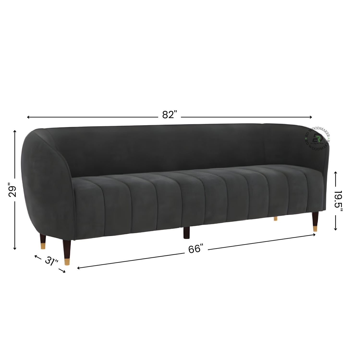 CLASSIC COMFORT 2 SEATER SOFA WITH CUSHION BACK