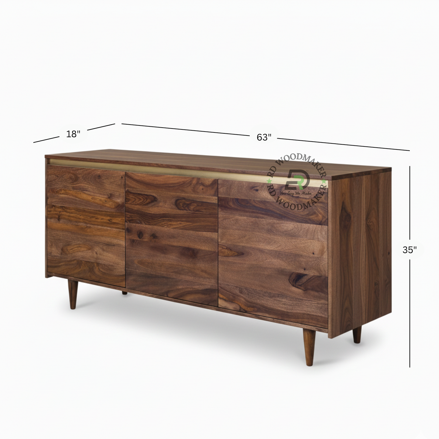 MINIMALIST PANEL WOODEN SIDEBOARD