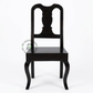 CLASSIC BLACK WOODEN HIGH BACK DINING CHAIR