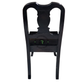 CLASSIC BLACK WOODEN HIGH BACK DINING CHAIR