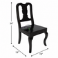 CLASSIC BLACK WOODEN HIGH BACK DINING CHAIR