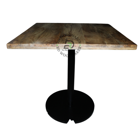 NATURAL GRAIN SQUARE PEDESTAL DINING TABLE