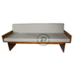 PREMIUM SOLID WOOD DAYBED SOFA WITH WHITE UPHOLSTERED CUSHIONS