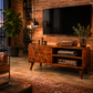 GEOMETRIC SOLID WOOD SIDEBOARD CABINET