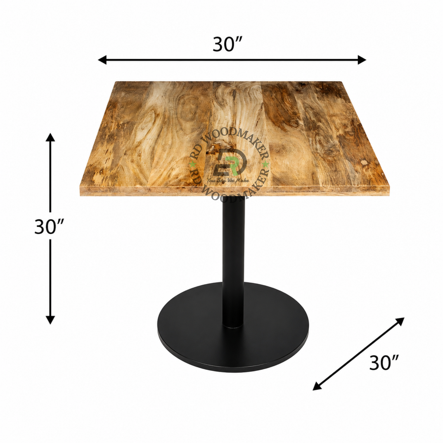 NATURAL GRAIN SQUARE PEDESTAL DINING TABLE