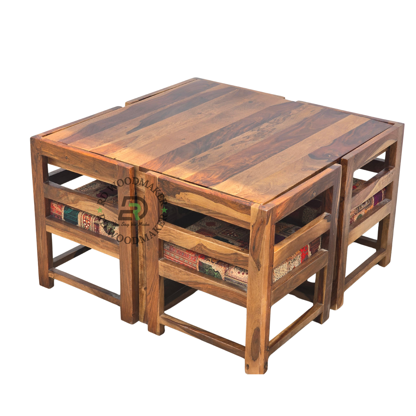 MOSAIC CUSHION WOODEN DINING SET