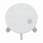 ALBA WHITE ROUND LOW STOOL WITH METAL LEGS