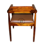 PREMIUM SCULPTED WOODEN ARMCHAIR WITH BROWN CUSHION