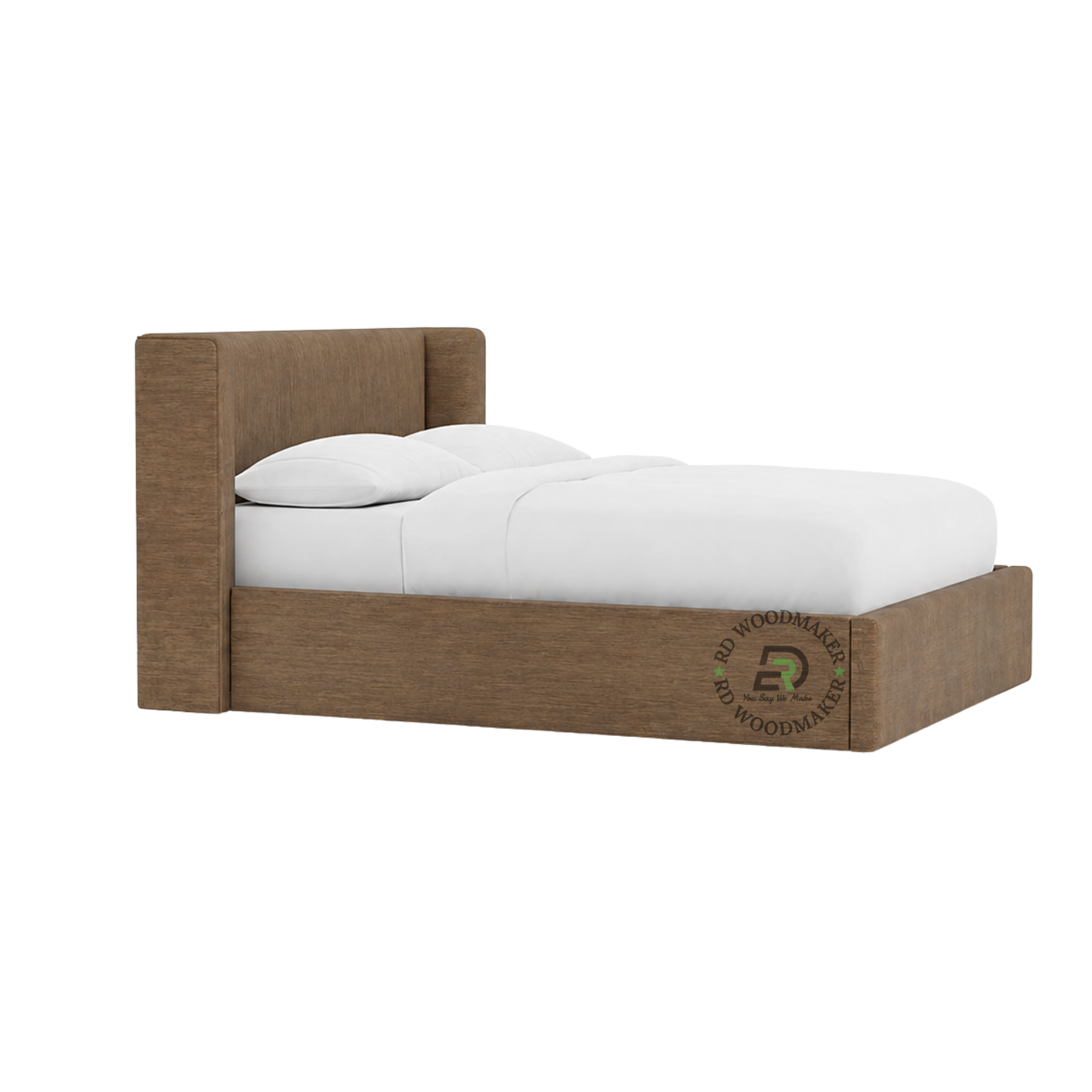 MODERN WINGBACK UPHOLSTERED BED