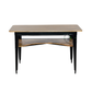 MODERN INDUSTRIAL WOOD & METAL CONSOLE TABLE WITH OPEN SHELF