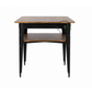 MODERN INDUSTRIAL WOOD & METAL CONSOLE TABLE WITH OPEN SHELF