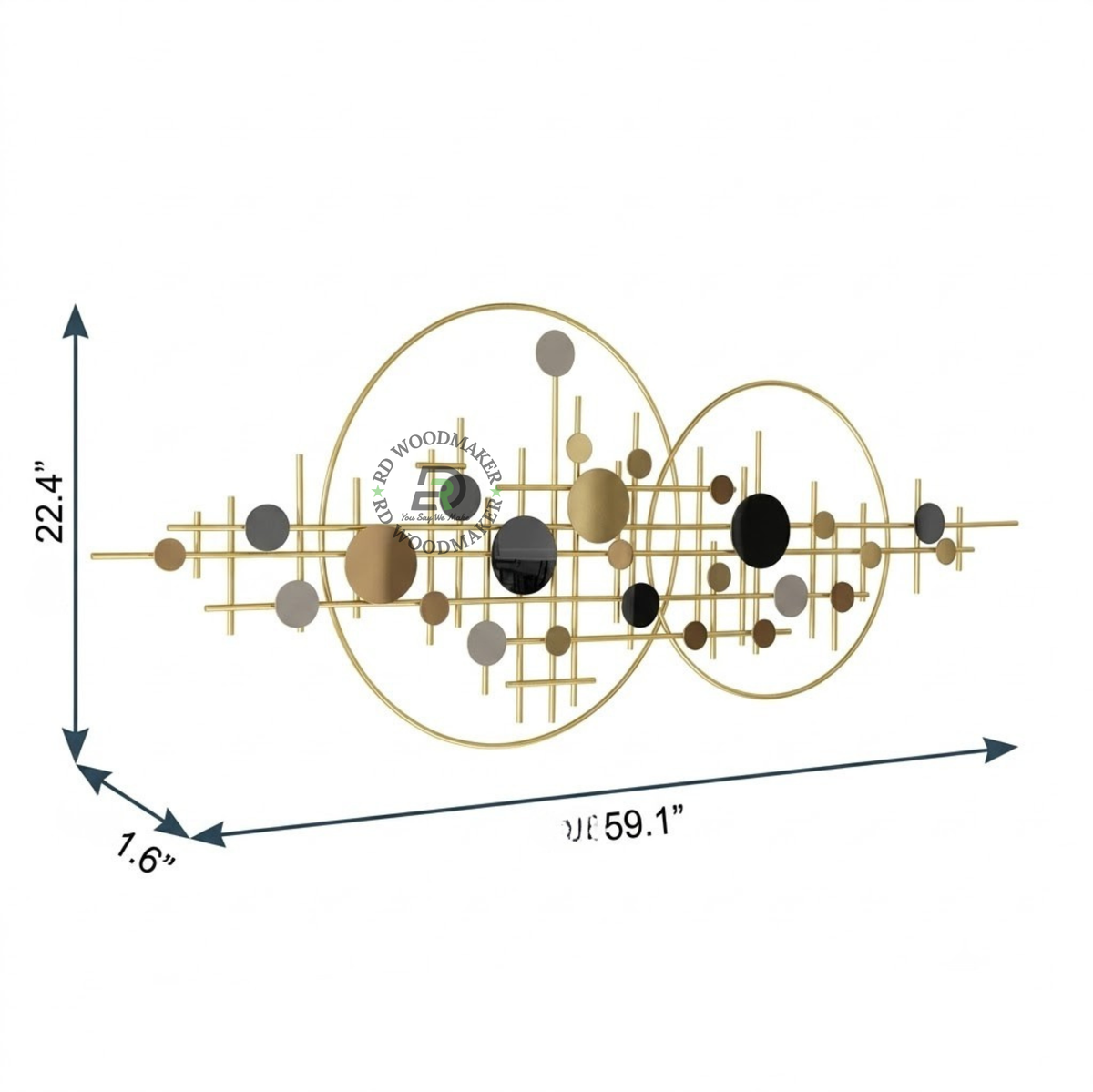ASTRA GEOMETRIC GOLD METAL WALL DECOR