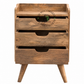 MODERN SOLID WOOD 3 DRAWER BEDSIDE TABLE