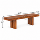 ORION SOLID WOOD BLOCK LEG DINING BENCH