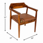 PREMIUM SCULPTED WOODEN ARMCHAIR WITH BROWN CUSHION