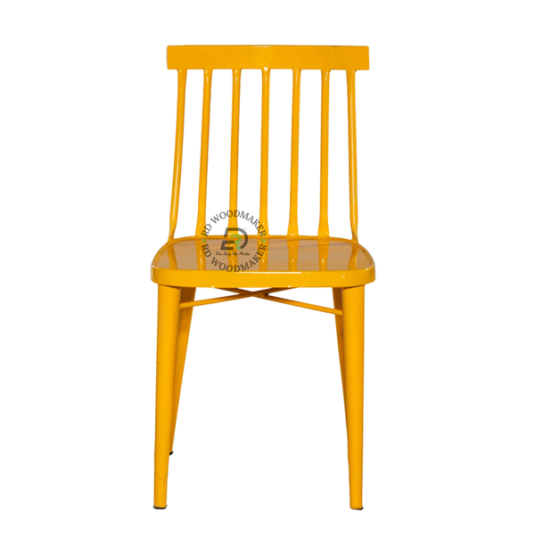 PREMIUM YELLOW METAL SPINDLE BACK DINING CHAIR